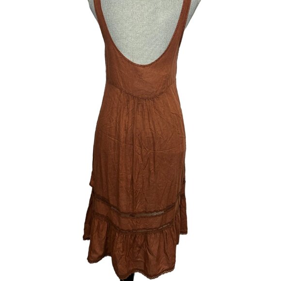 Free People Intimately High-Low Women's Tank Top Dress Rust Orange - Size XS - Picture 4 of 8